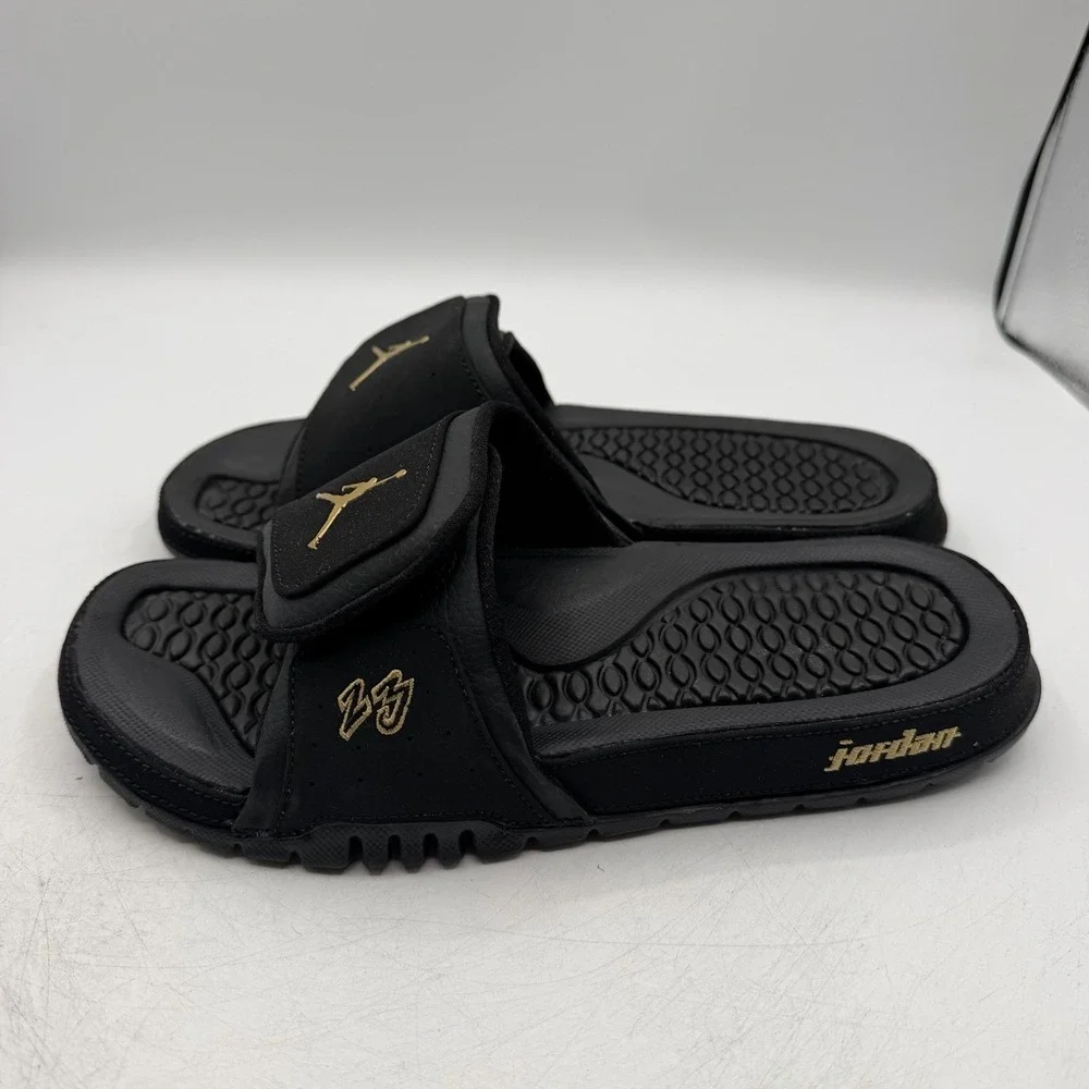Air Jordan Hydro 2 Premier Slide Mens Mens Sz 13 Black/Metallic Gold Sandals